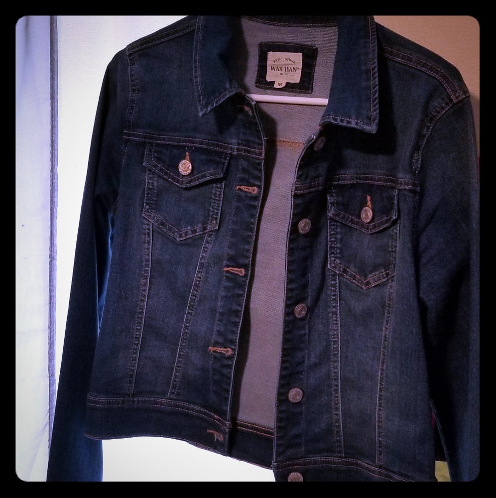 Classic Denim Jacket - Wax Bean- MEDIUM Womens